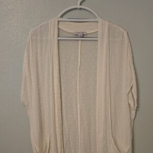 Favlux | Long Off-White Swiss Dot Duster Size Medium